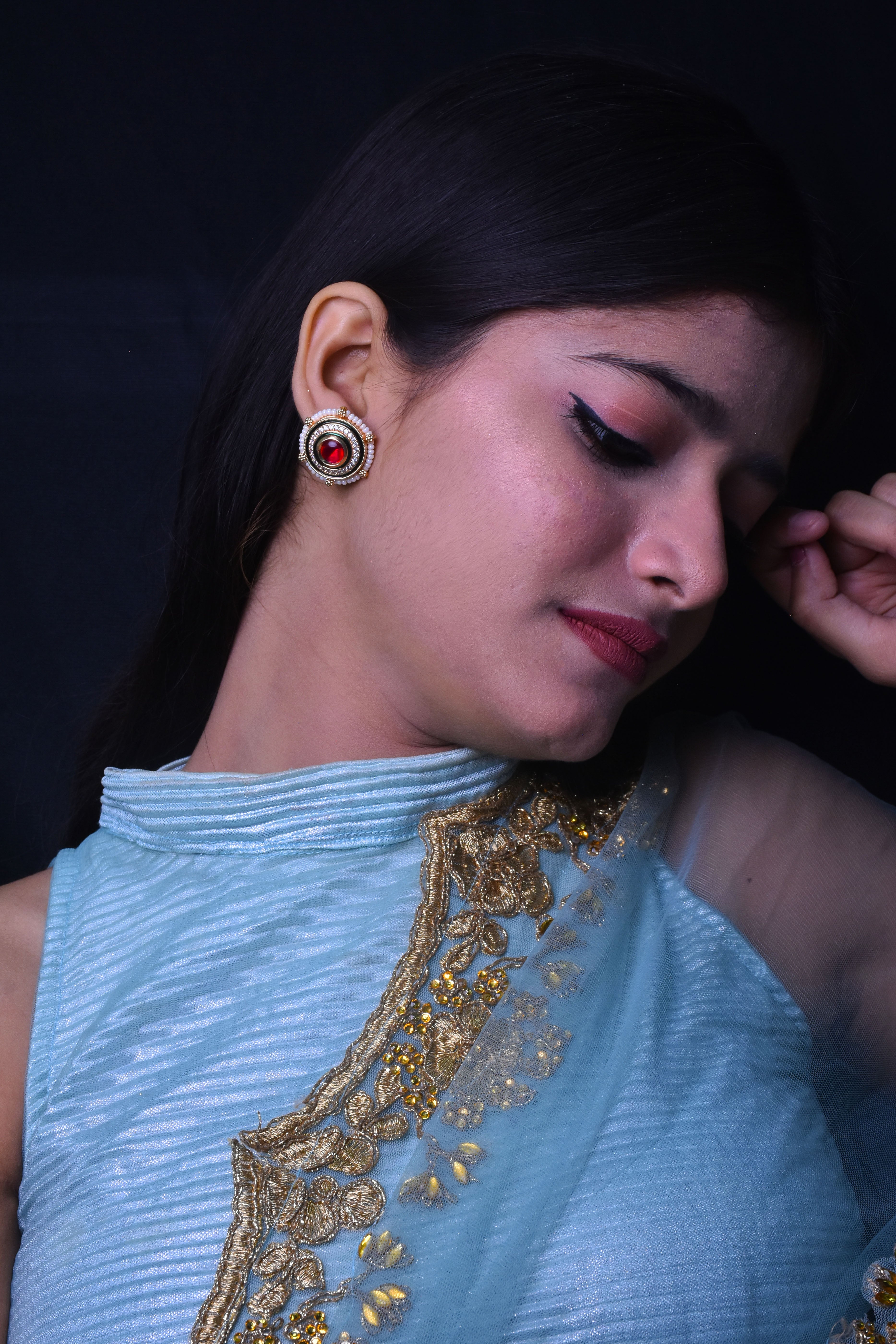 Rupanjali Kundan Rupy Stud Earrings