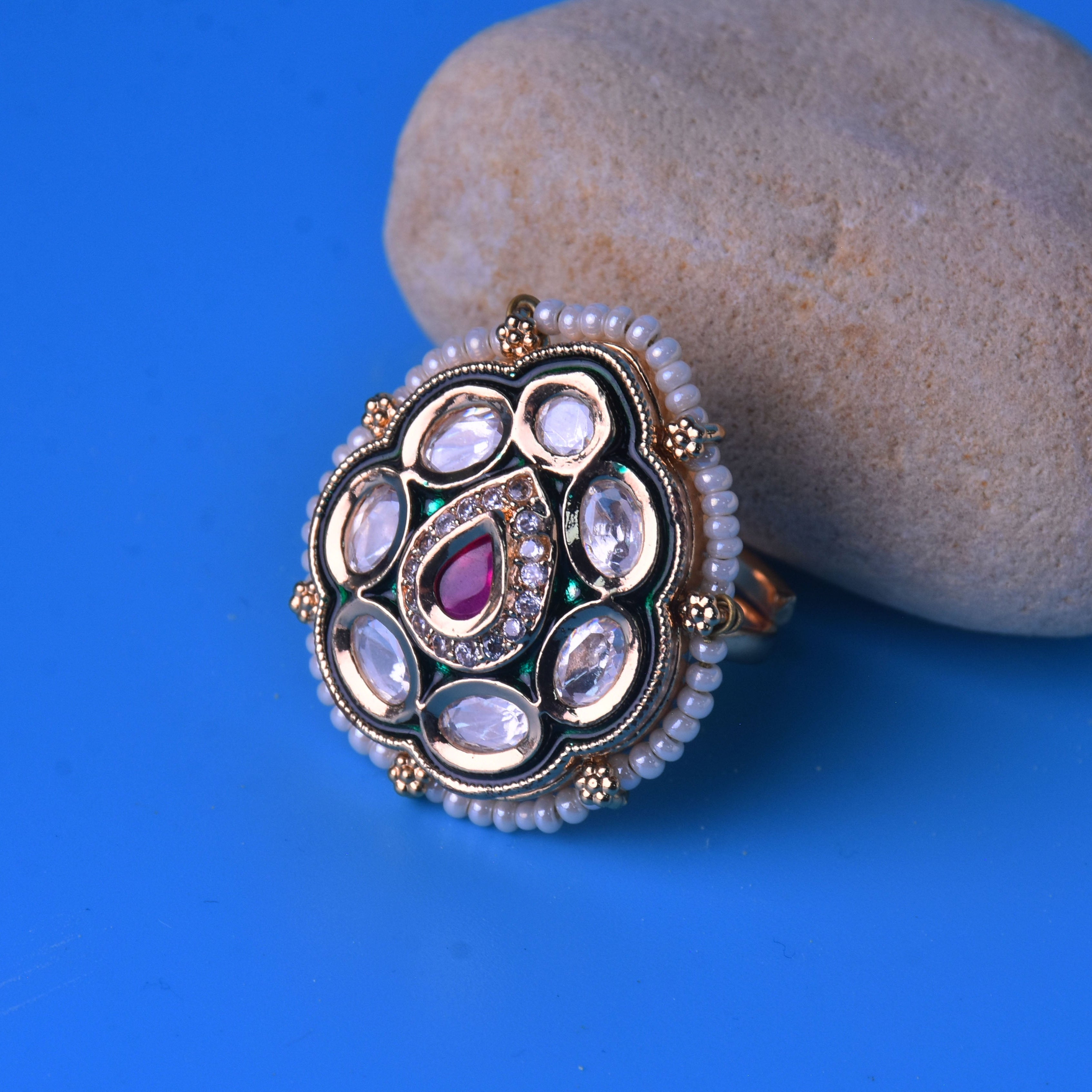 Tisha Kundan Ring