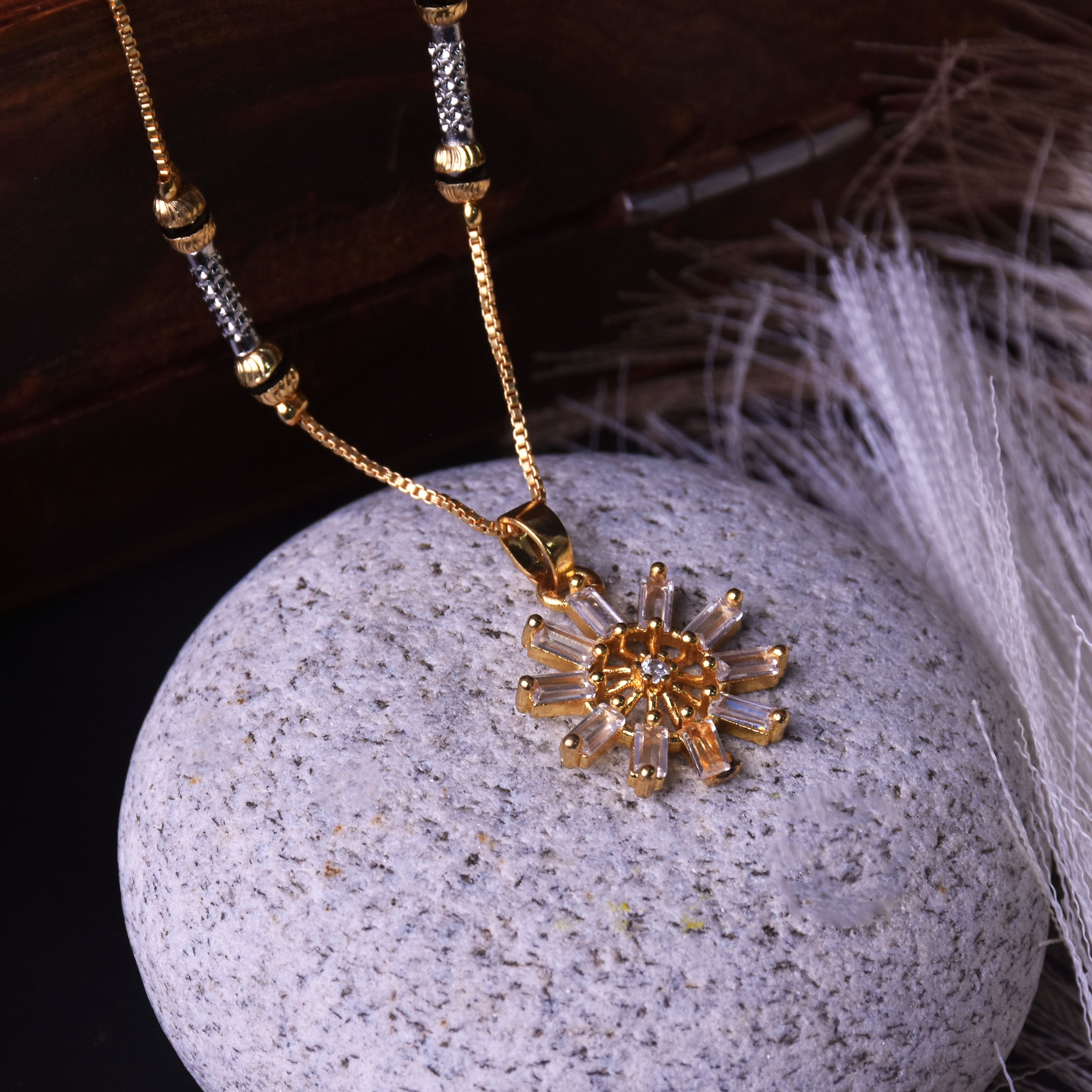 Sunflower Gold Plated Mangalsutra