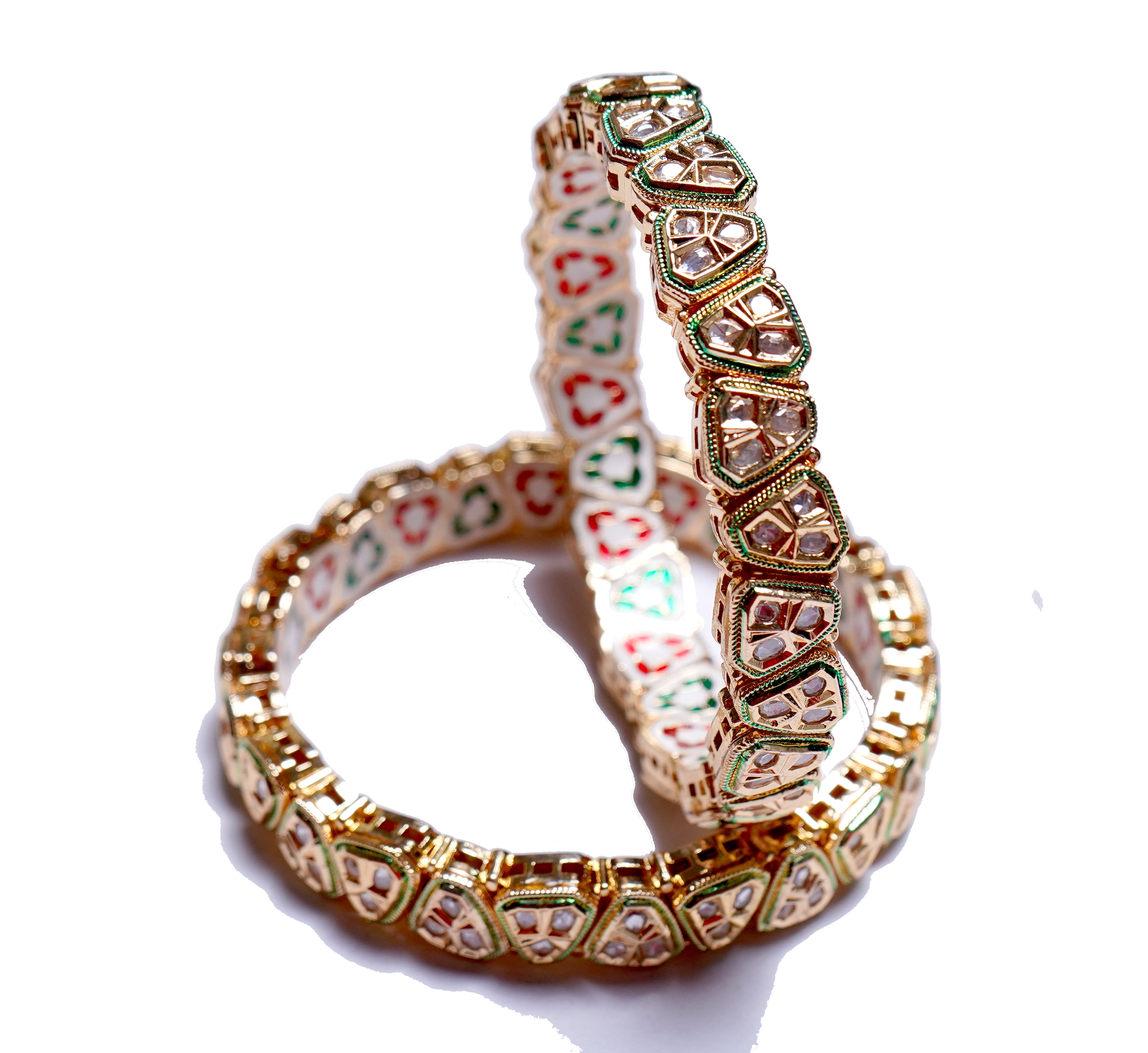 Traditional Kundan Meenkari Enamel Bangles