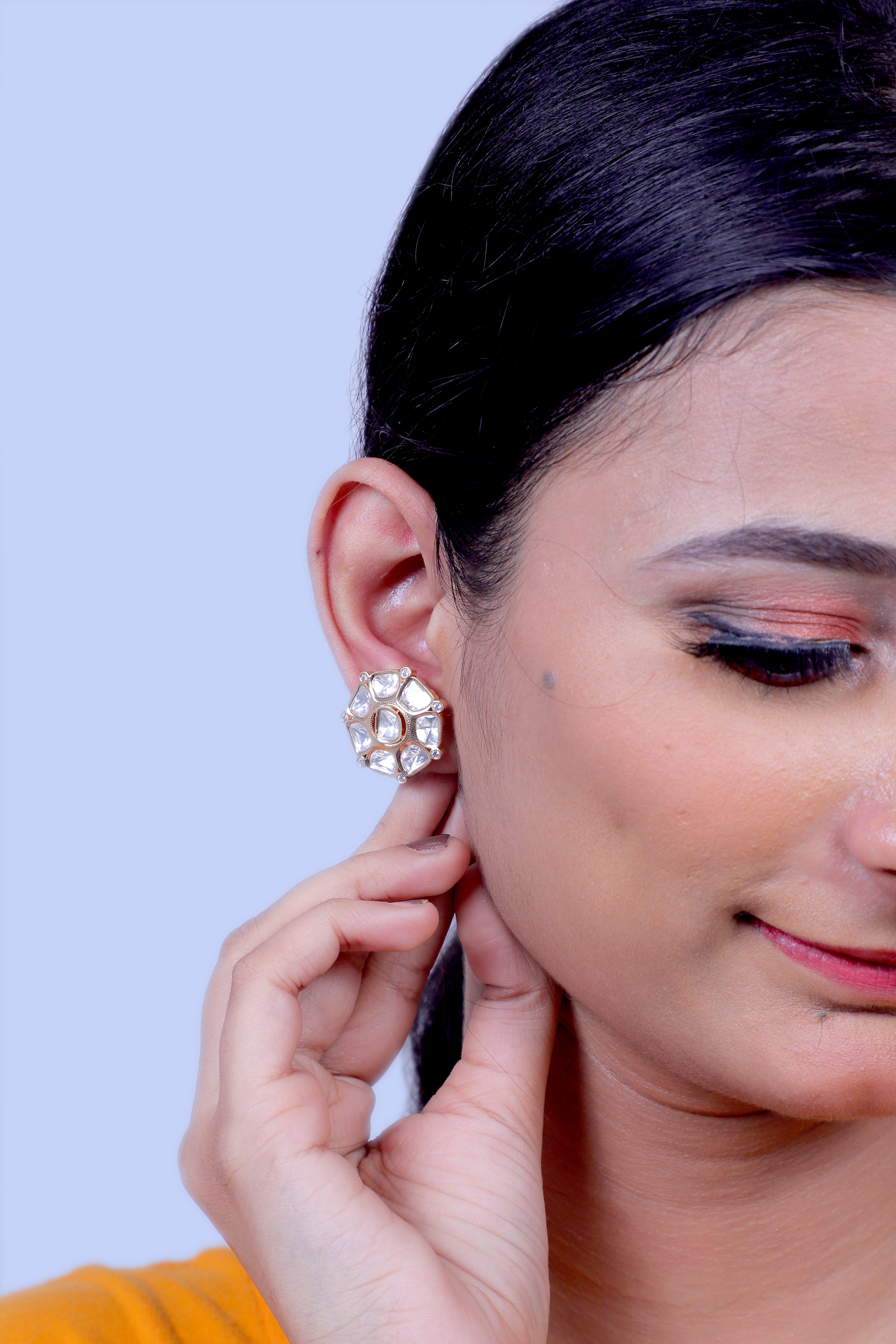 Classy Moissanite Stud Earrings with Brilliant Sparkle Prime Touch