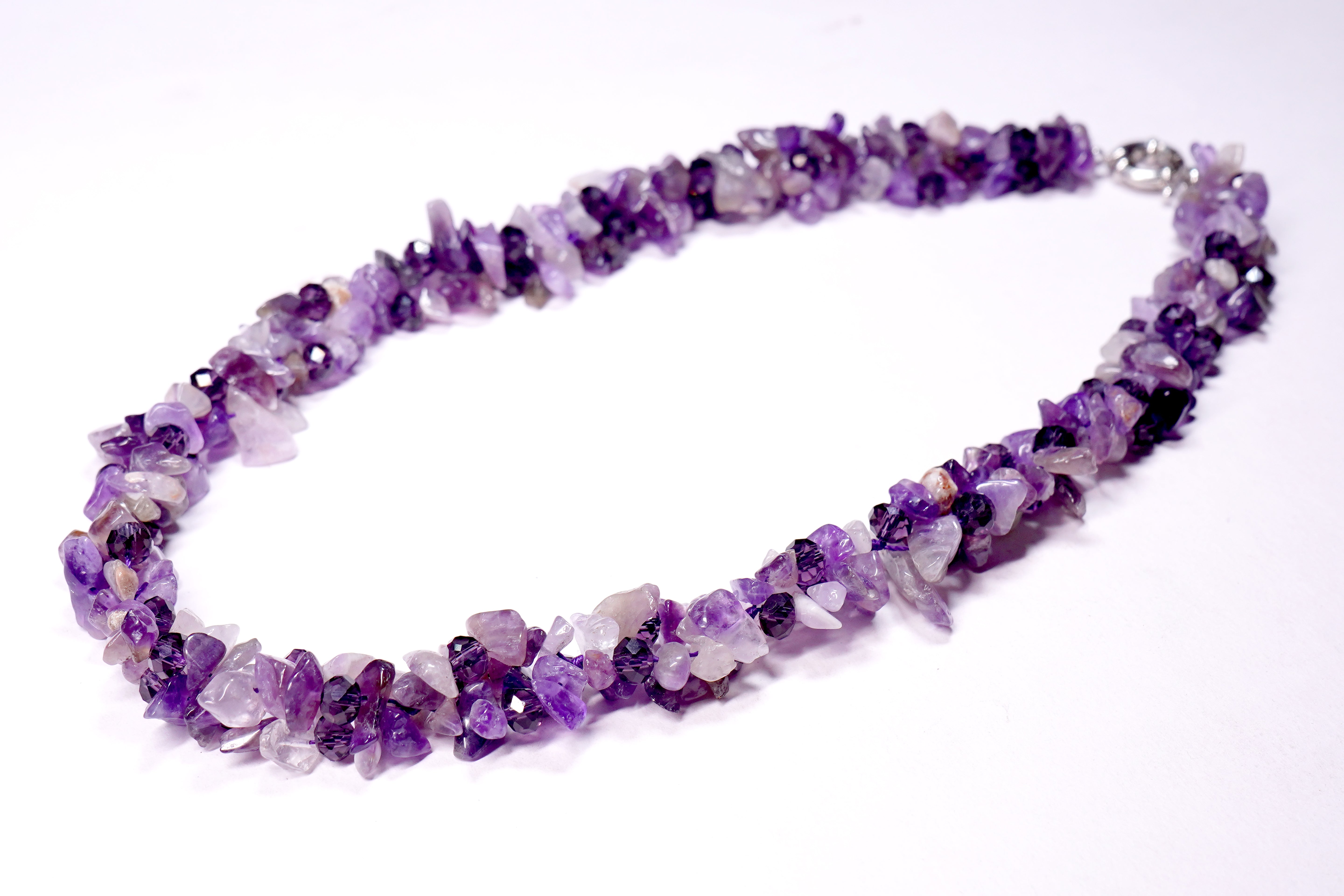 Waves Of Color Unshape Coated Stones Necklace