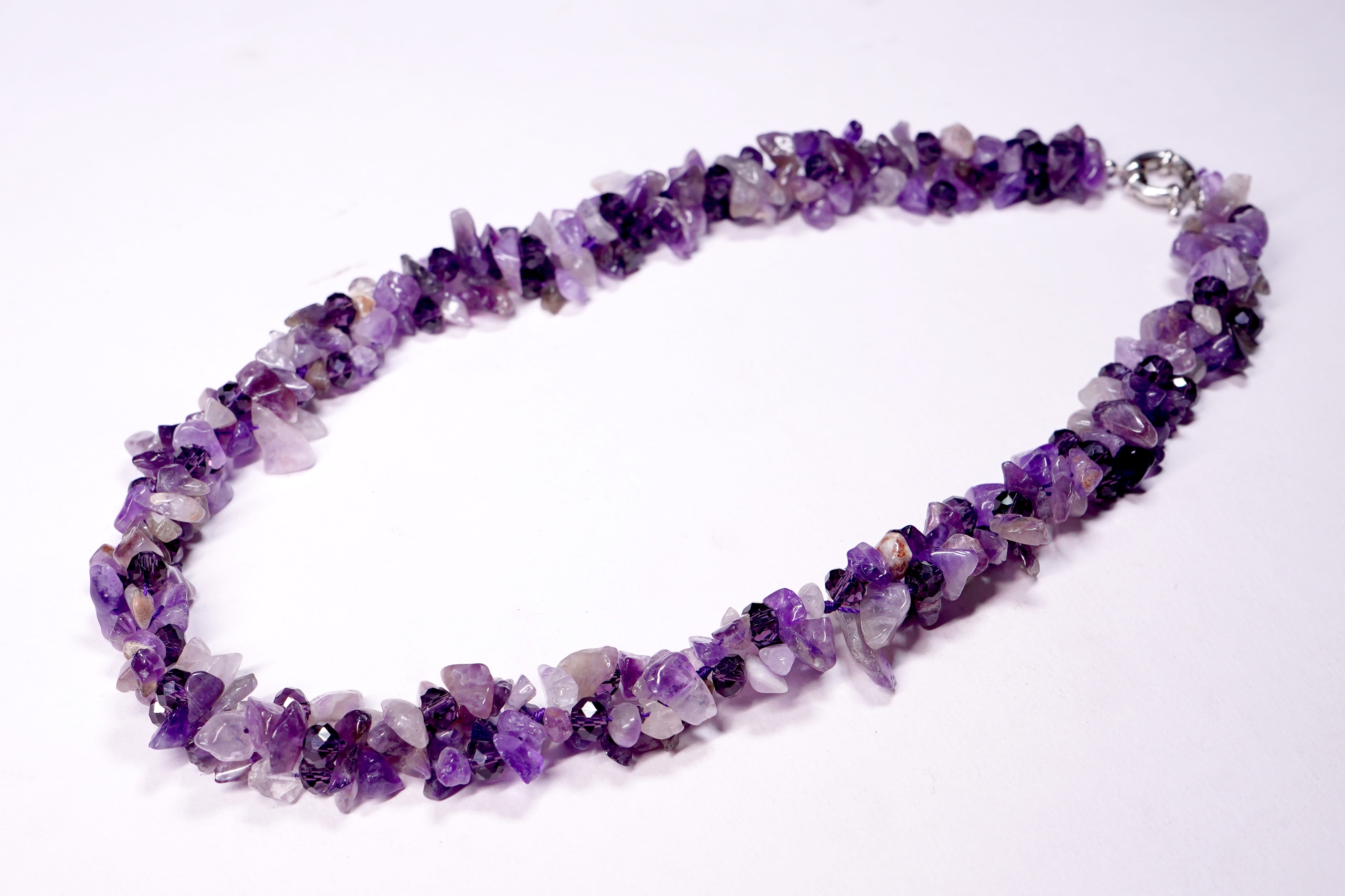 Waves Of Color Unshape Coated Stones Necklace