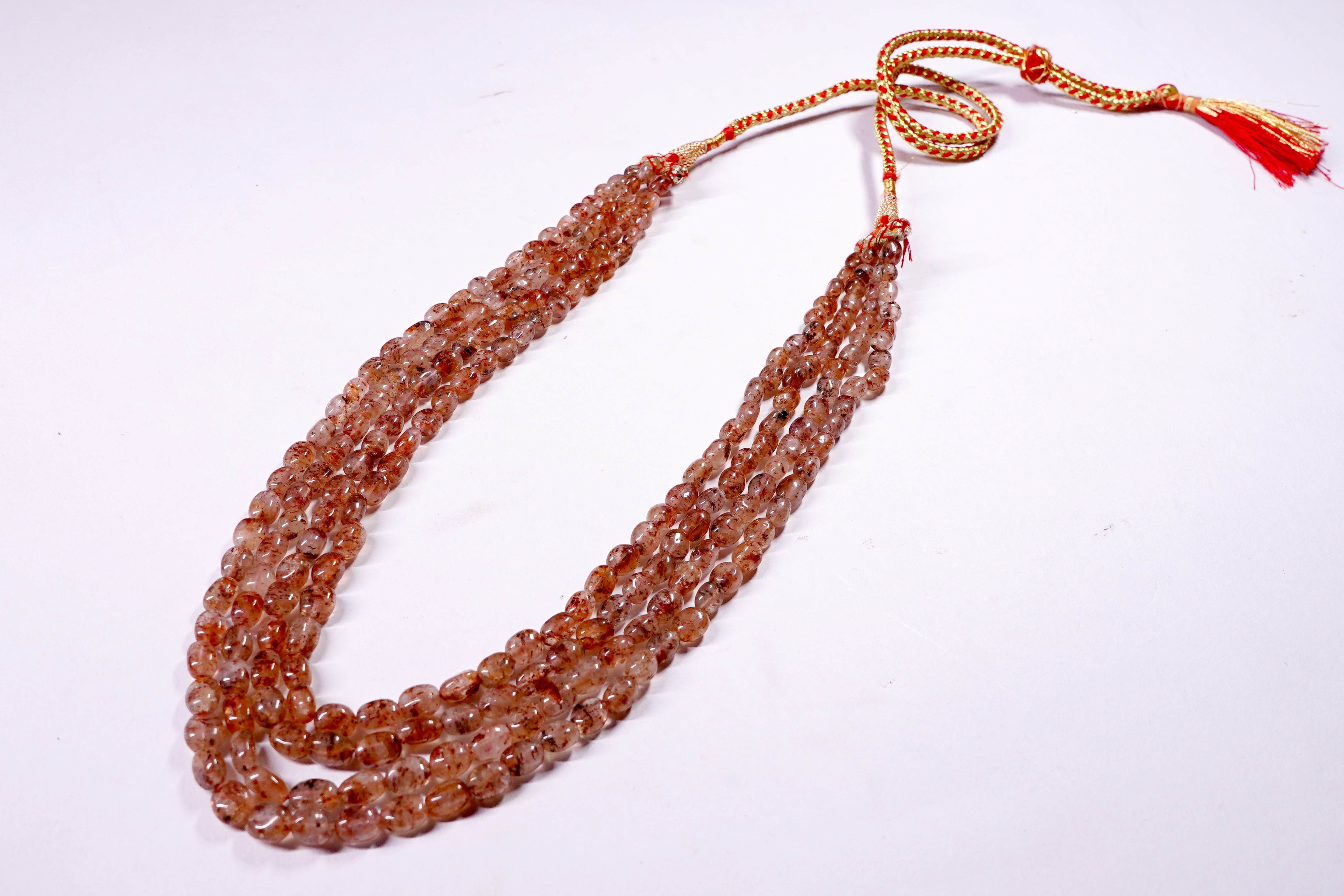 Bohemian Natural Russian Strawberry Beads Layered Necklace