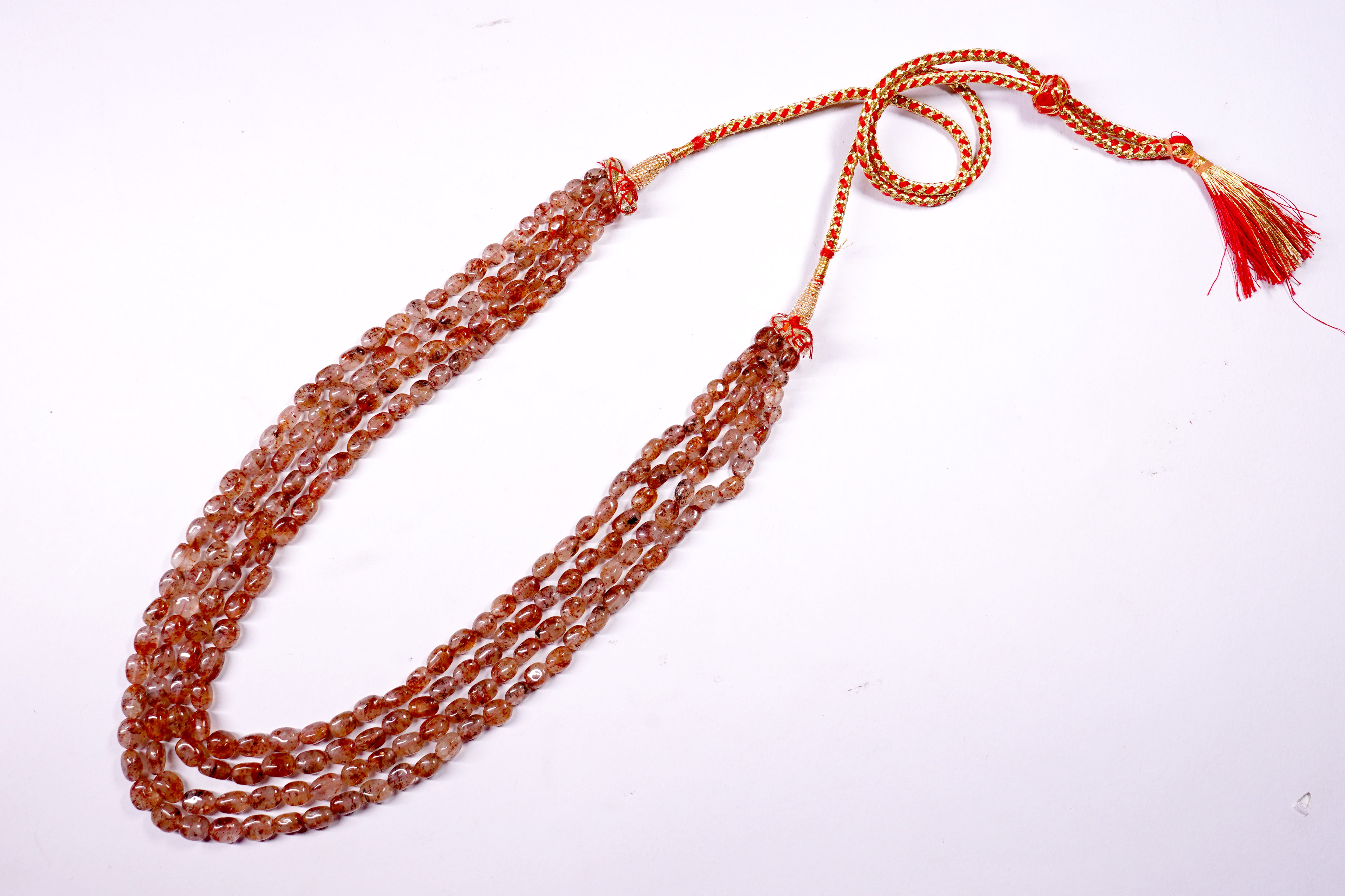 Bohemian Natural Russian Strawberry Beads Layered Necklace