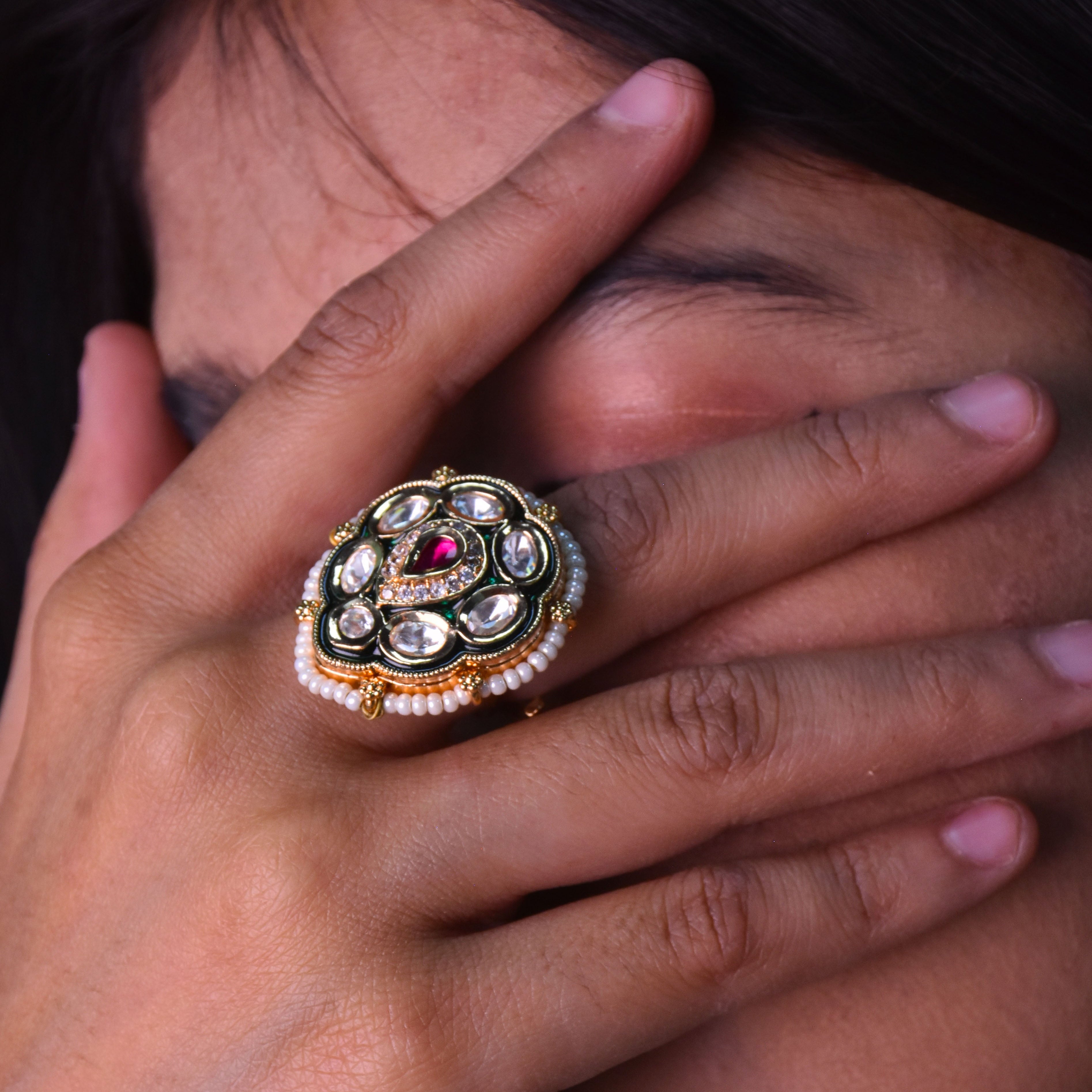 Tisha Kundan Ring