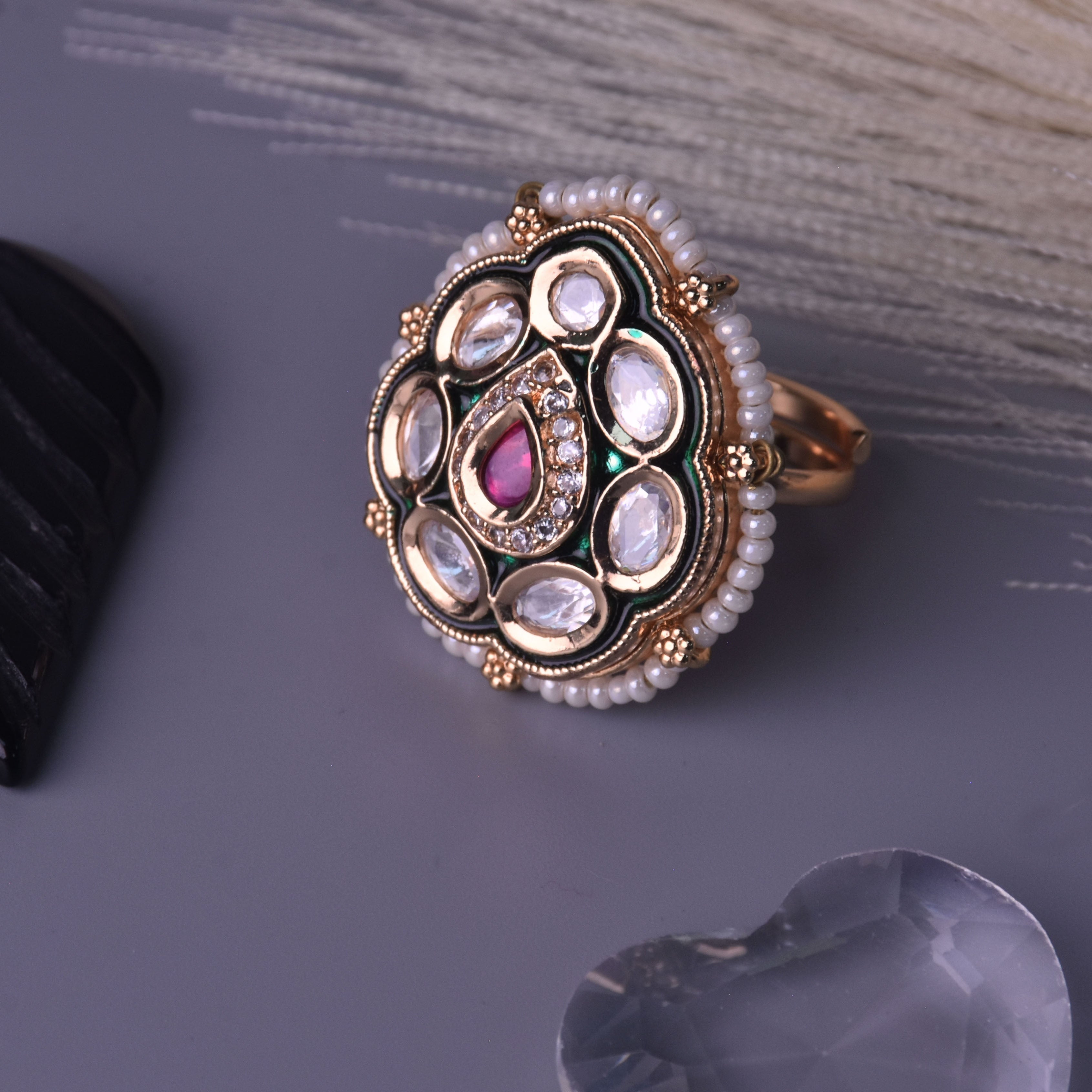 Tisha Kundan Ring