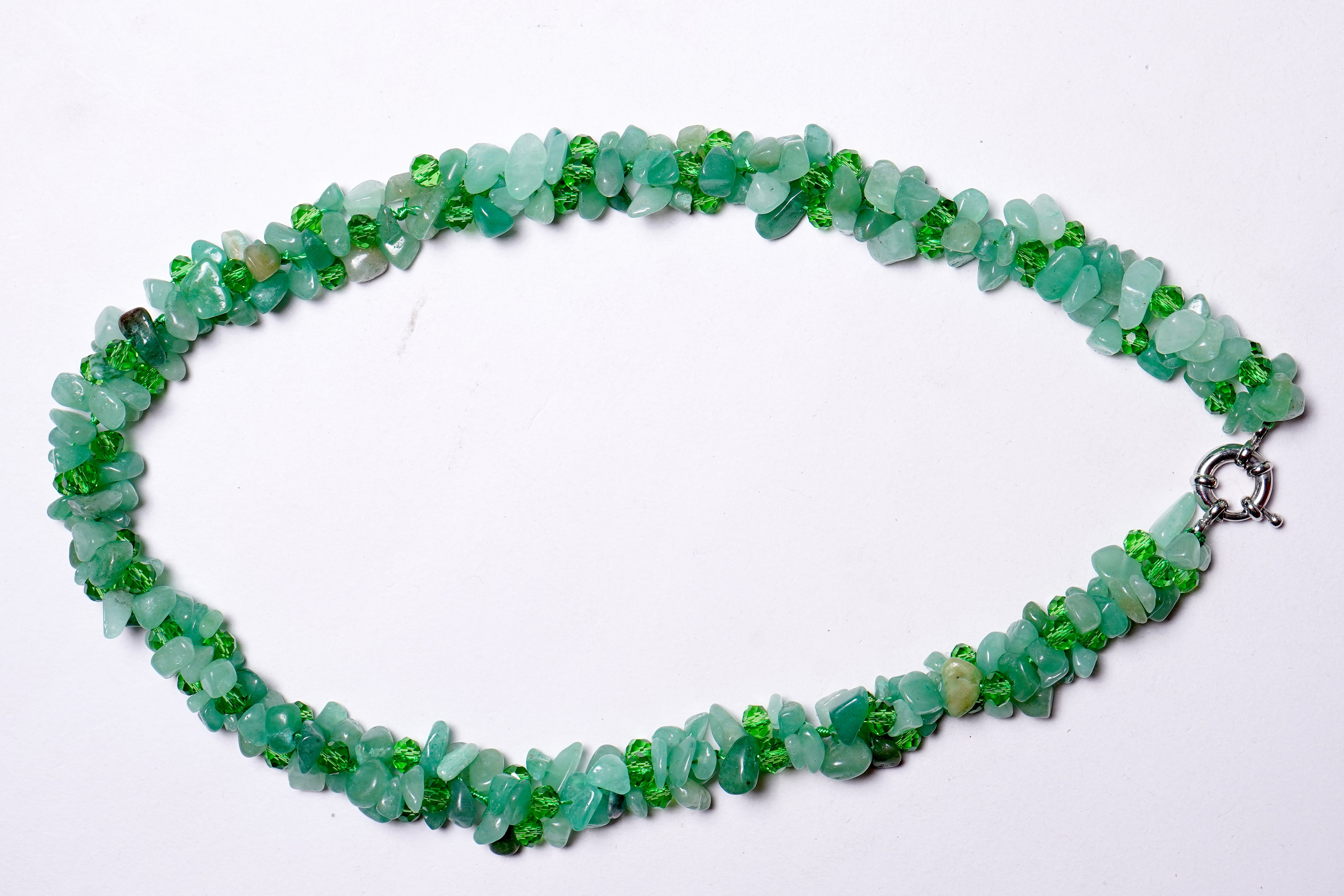 Waves Of Color Unshape Coated Stones Necklace
