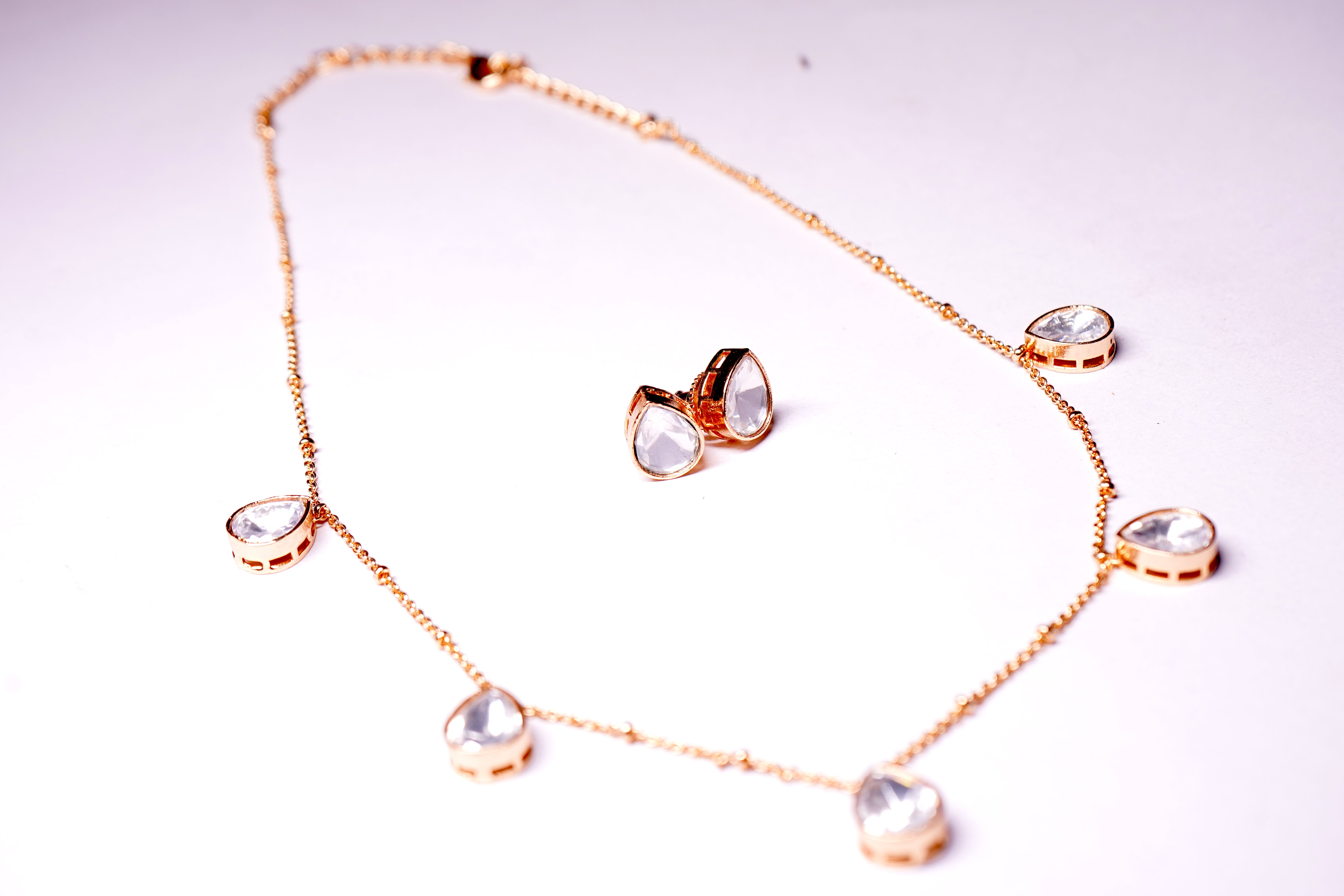 Tiny Twinkle Moissanite Delicate Necklace for Girls & women's