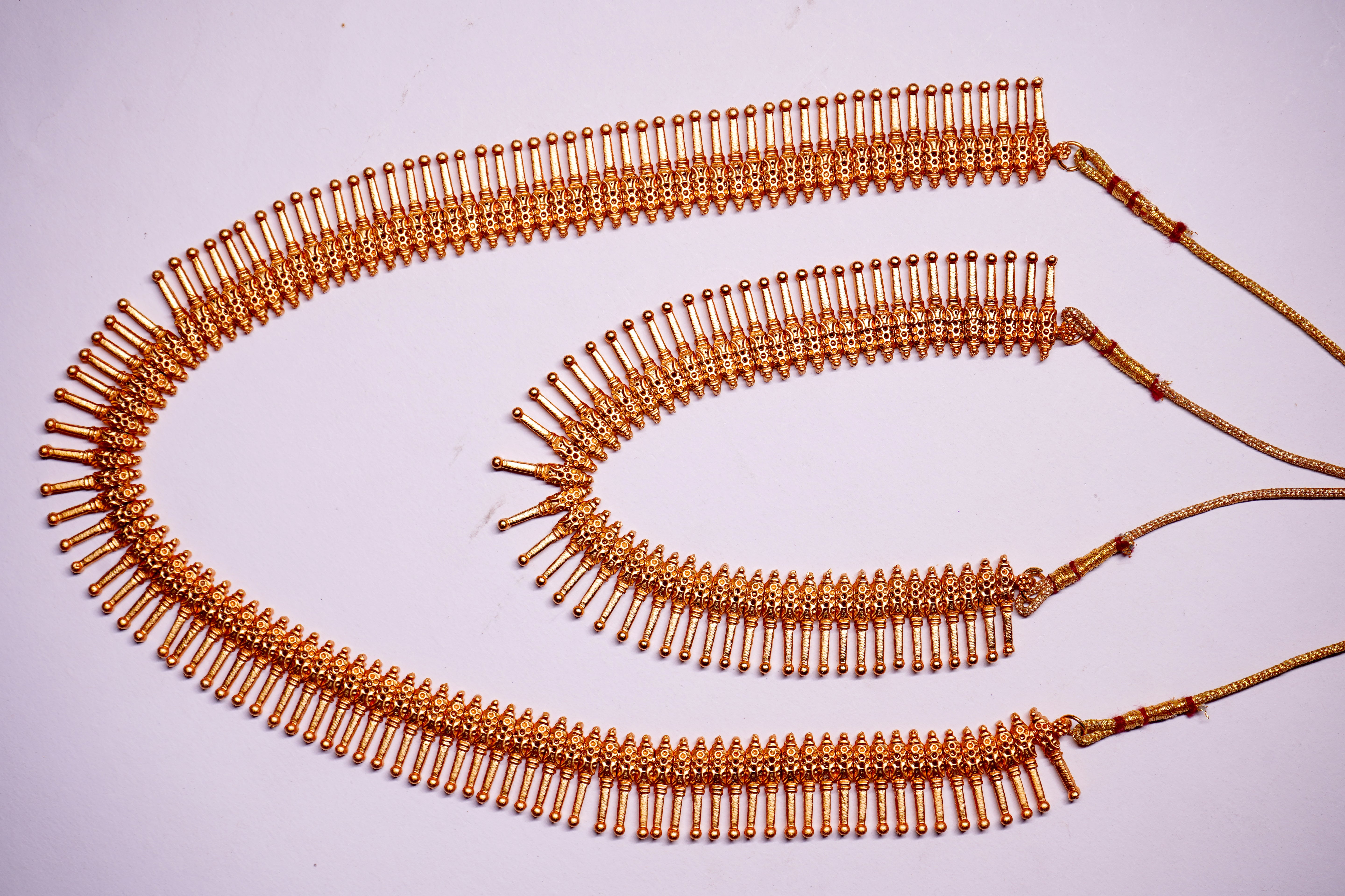 South Indian Double Layers Combo Elegant For Ethnic Wear Necklace Set