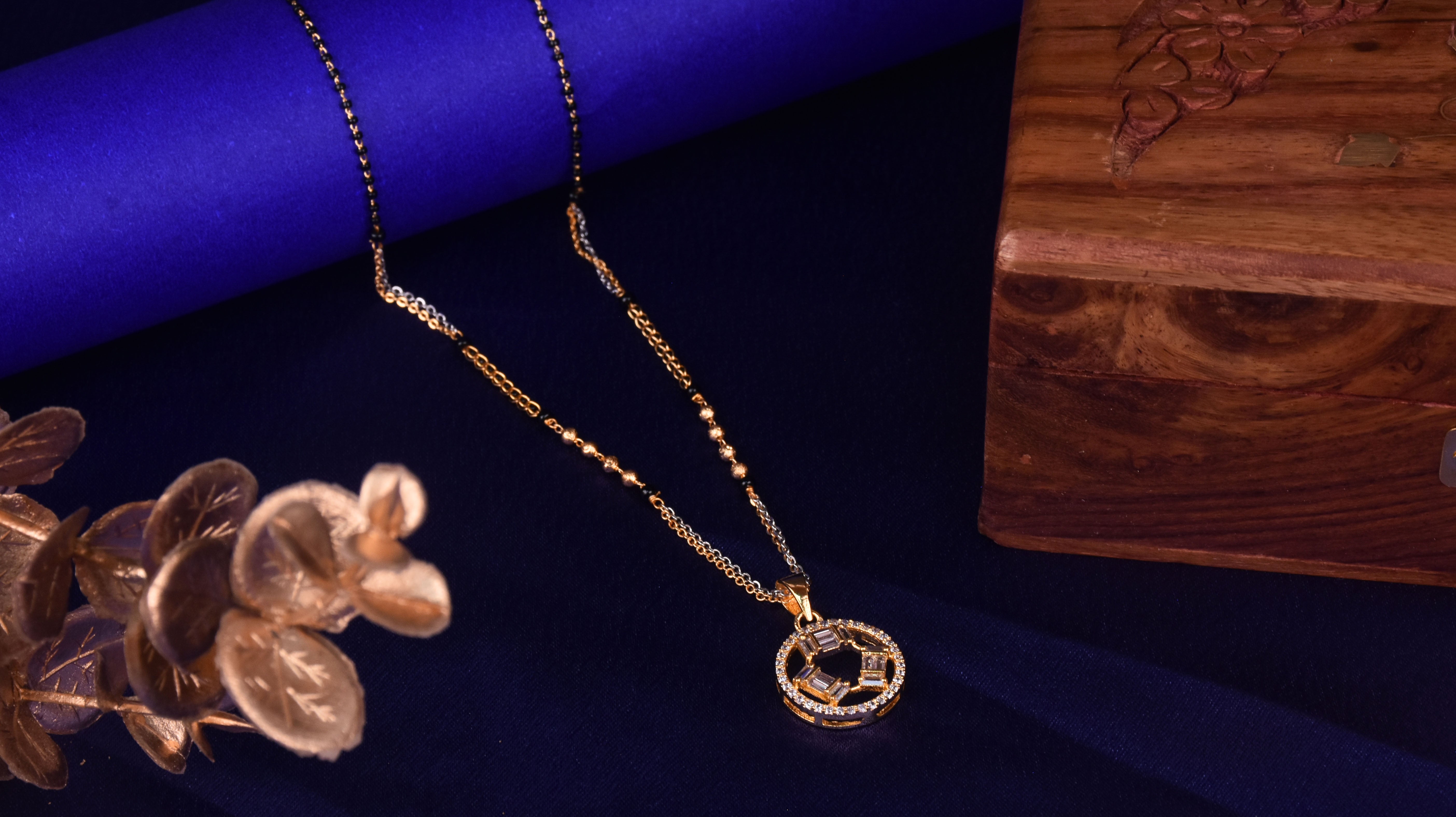 Elligant Gold Plated Trendy Diamond CZ Stone Necklace for your Wife