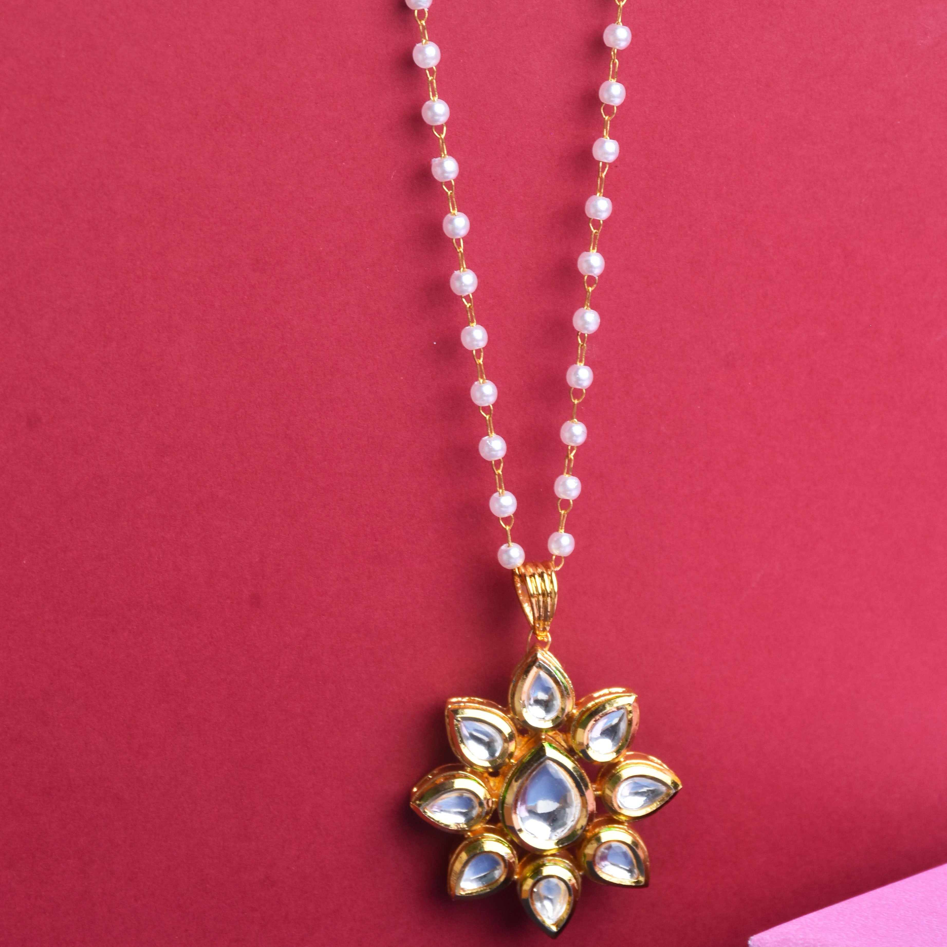 Vanya Kundan Gold Plated Pendant Set
