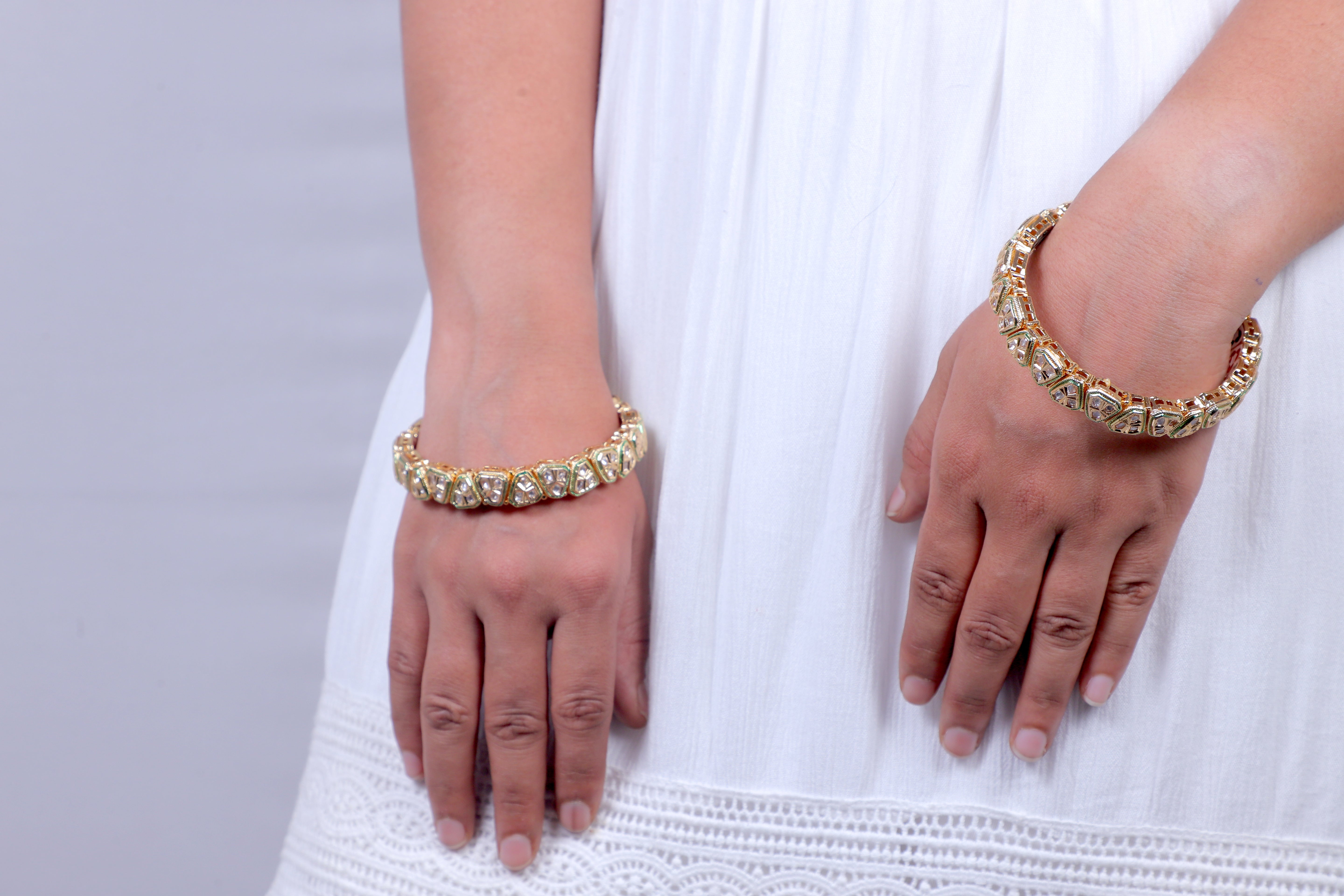Traditional Kundan Meenkari Enamel Bangles