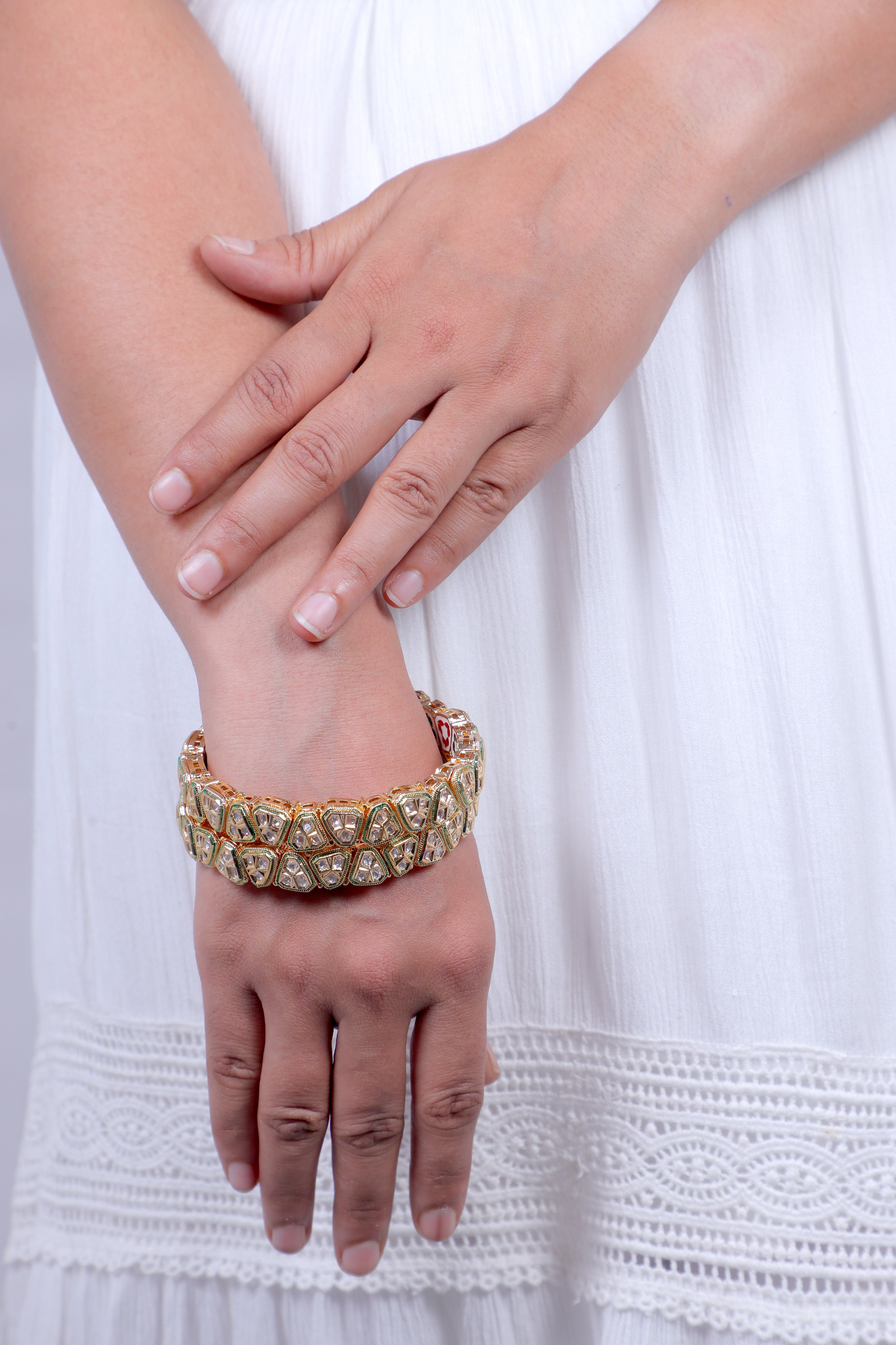 Traditional Kundan Meenkari Enamel Bangles