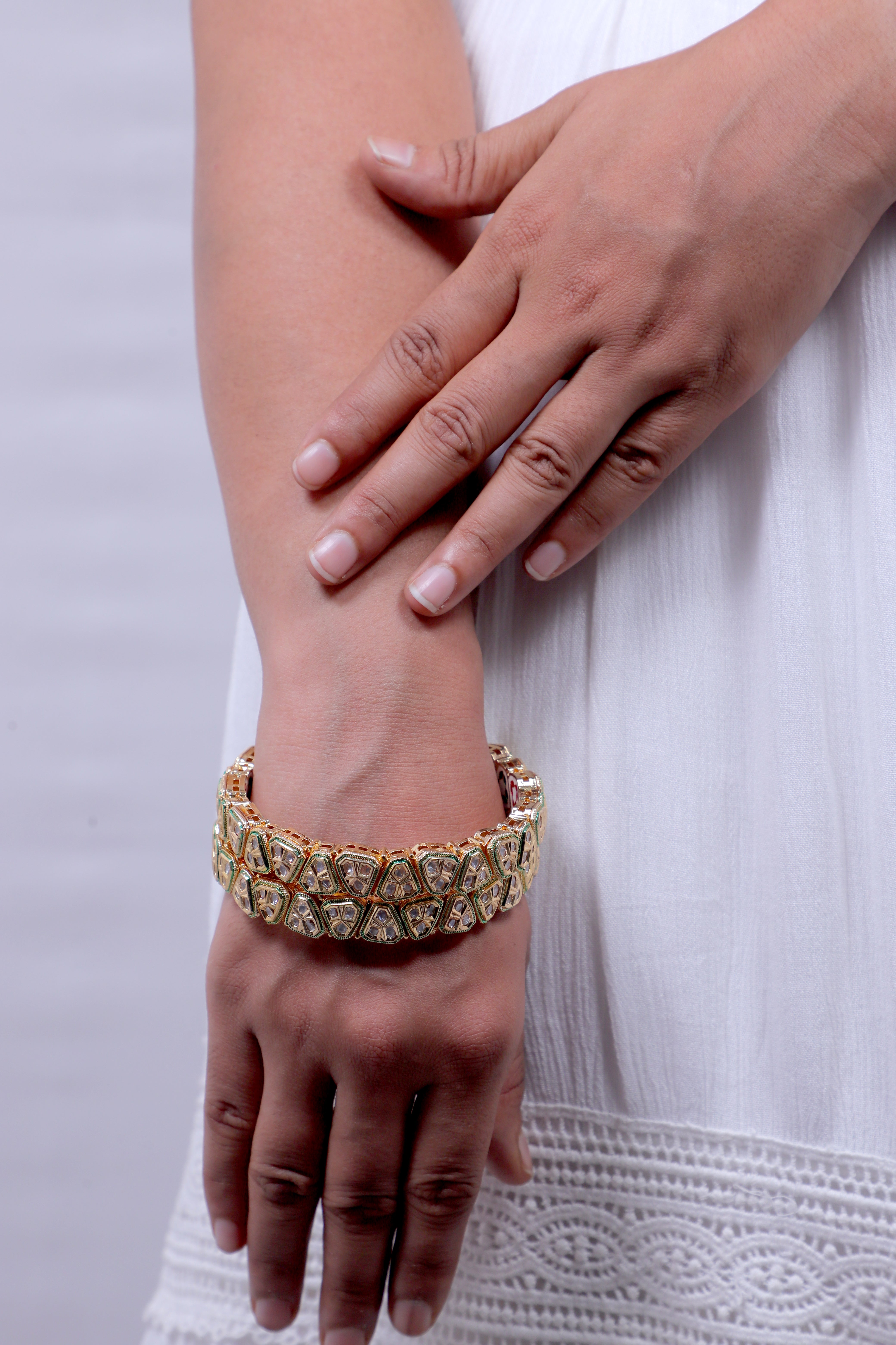 Traditional Kundan Meenkari Enamel Bangles