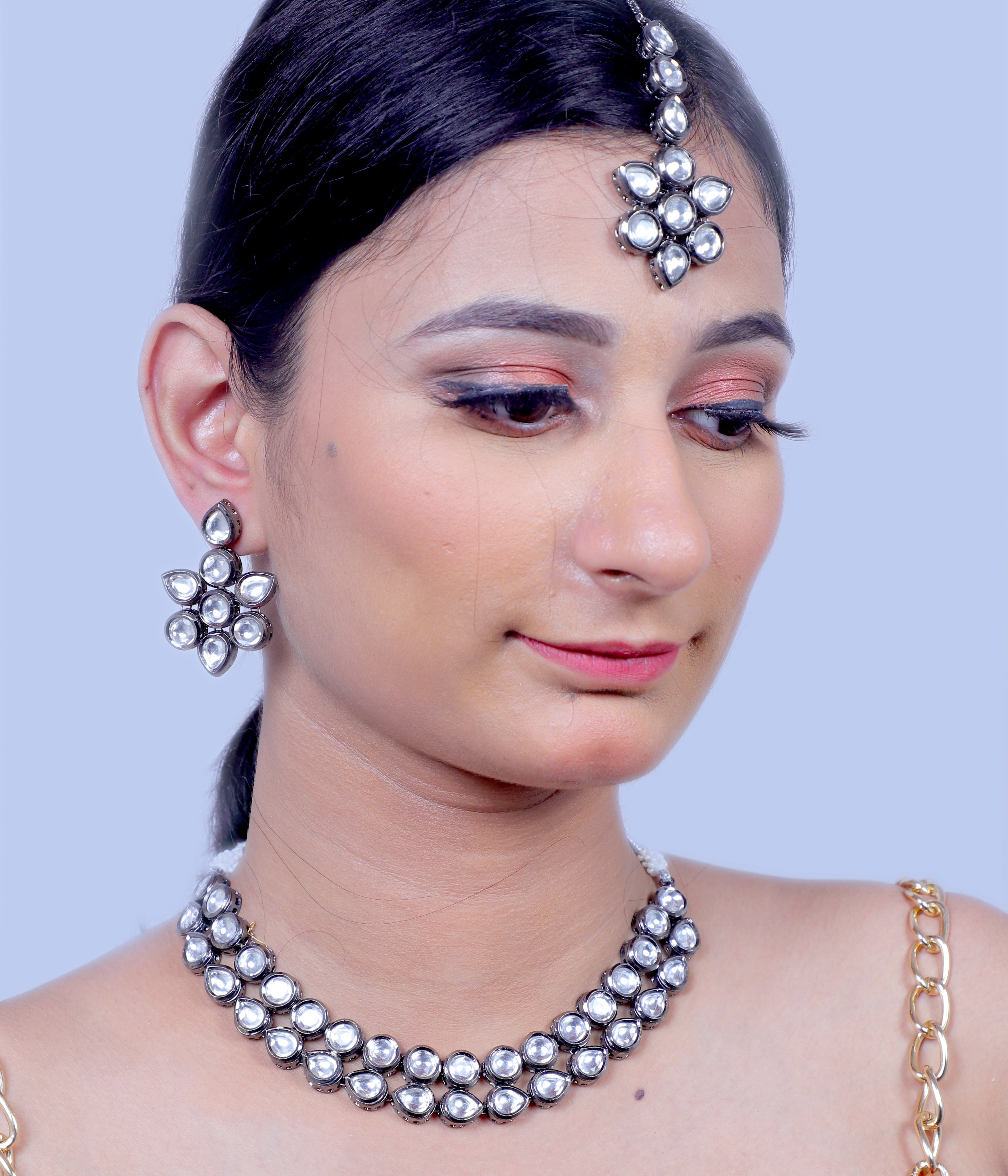 Victorian Kundan New Trend Handcrafted Necklace Set