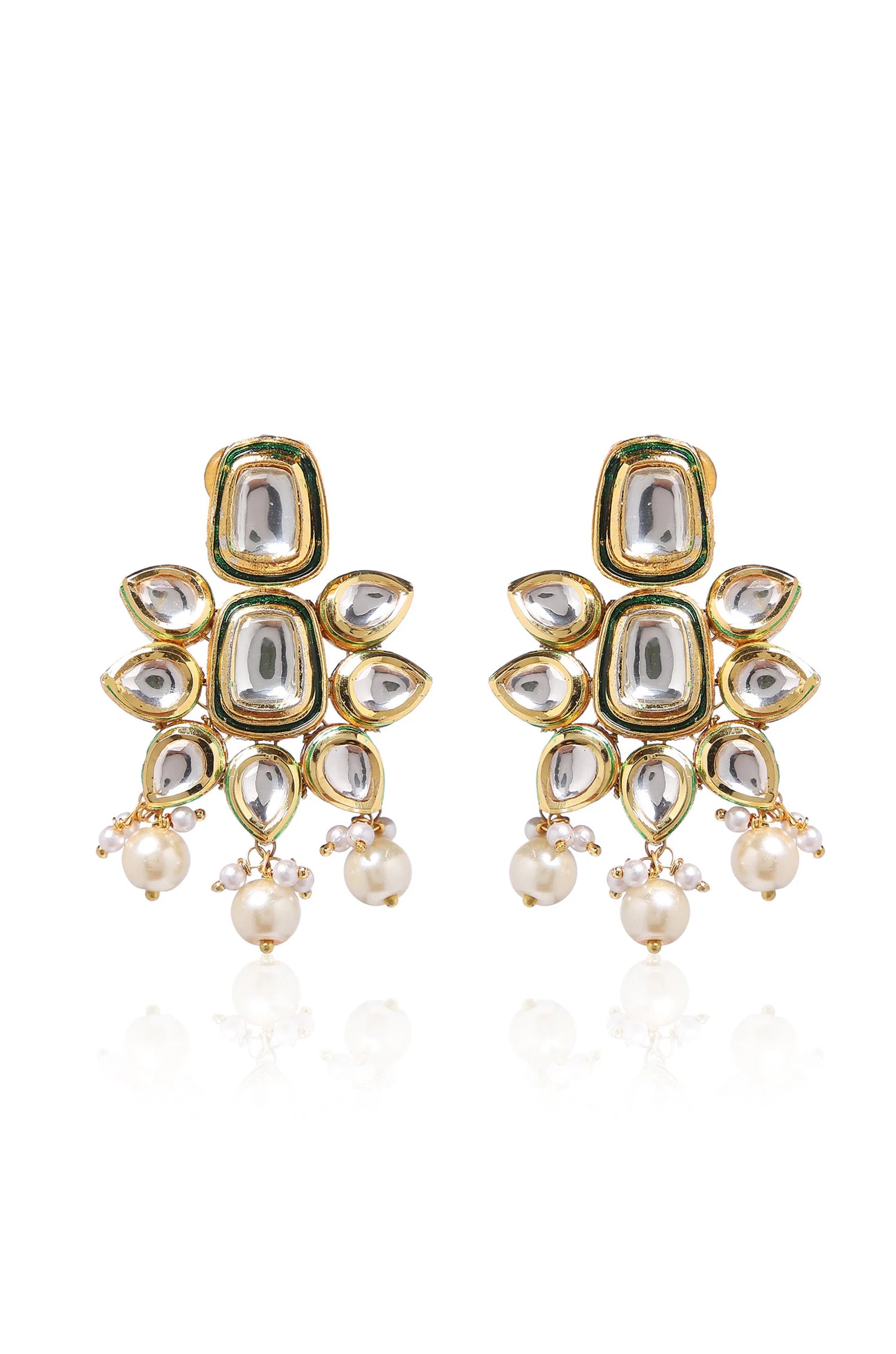 "Kundan Earrings with Beads: A Timeless Touch for Every Occasion"