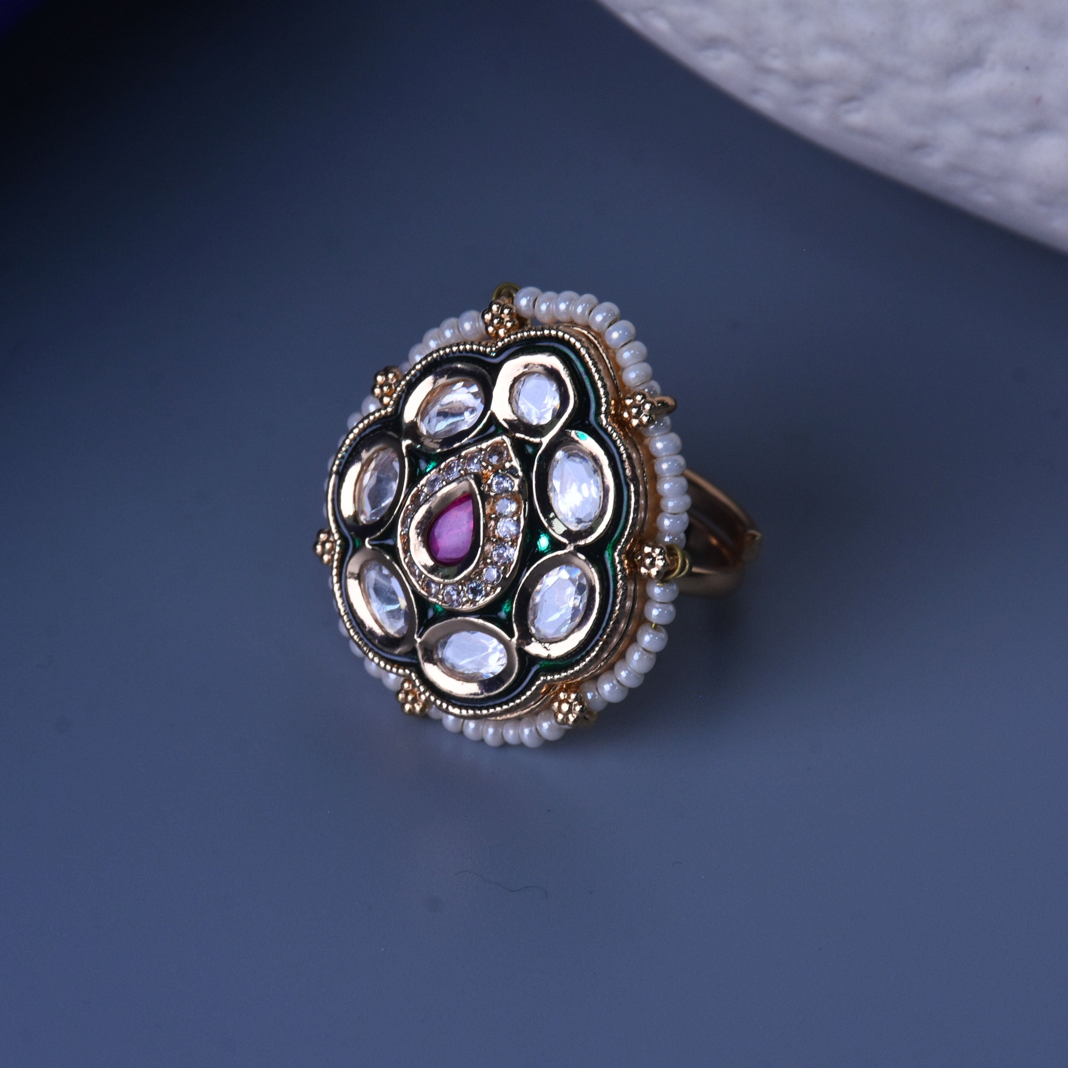 Tisha Kundan Ring