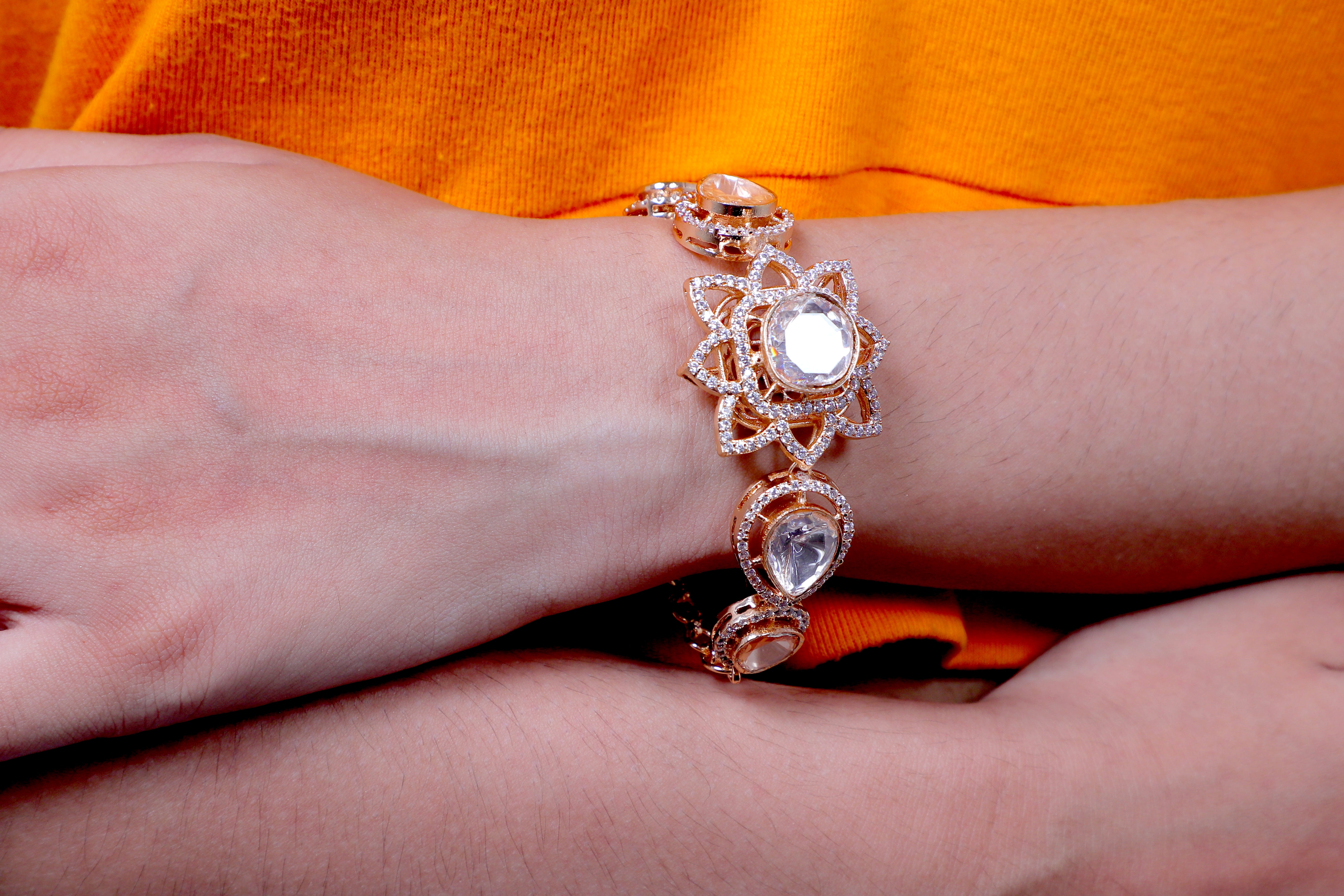 Stunning Moissanite Bracelet with Exquisite Sparkle Silver Foiled