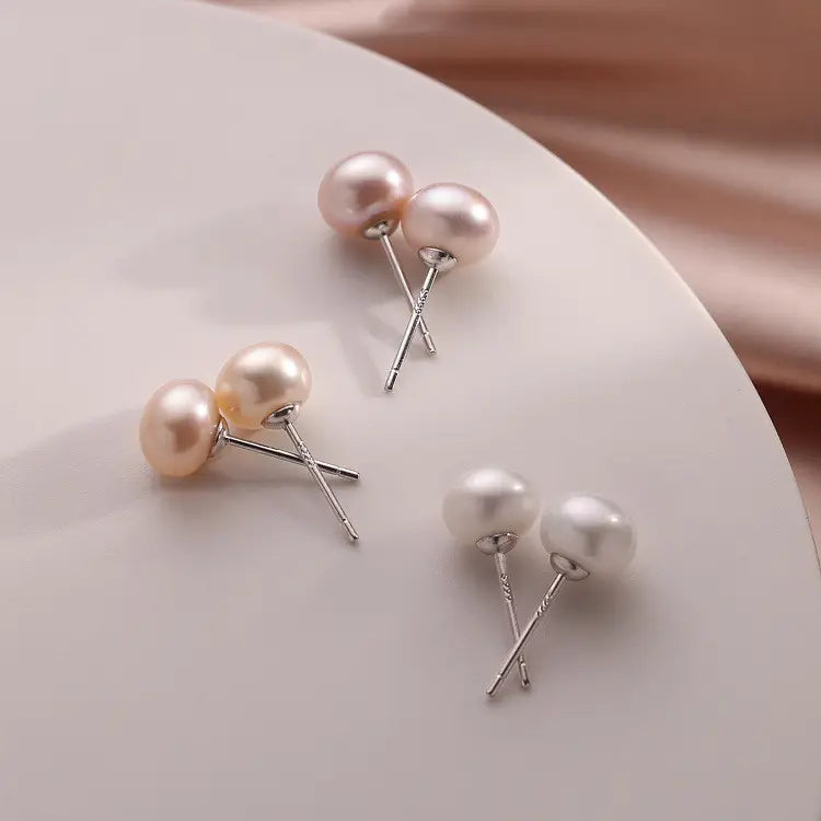 Accessories Freshwater Natural Pearl Stud Earrings
