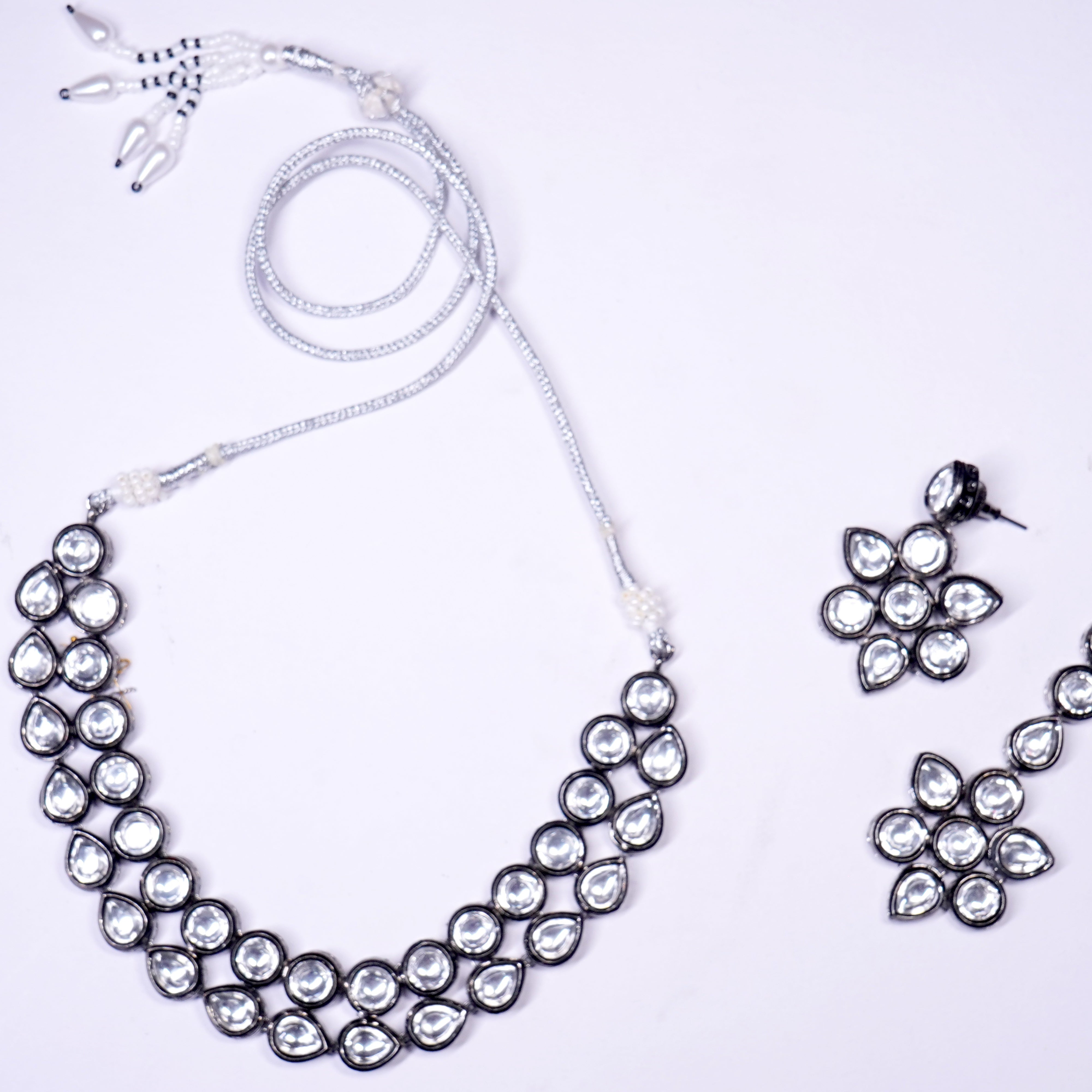 Victorian Kundan New Trend Handcrafted Necklace Set