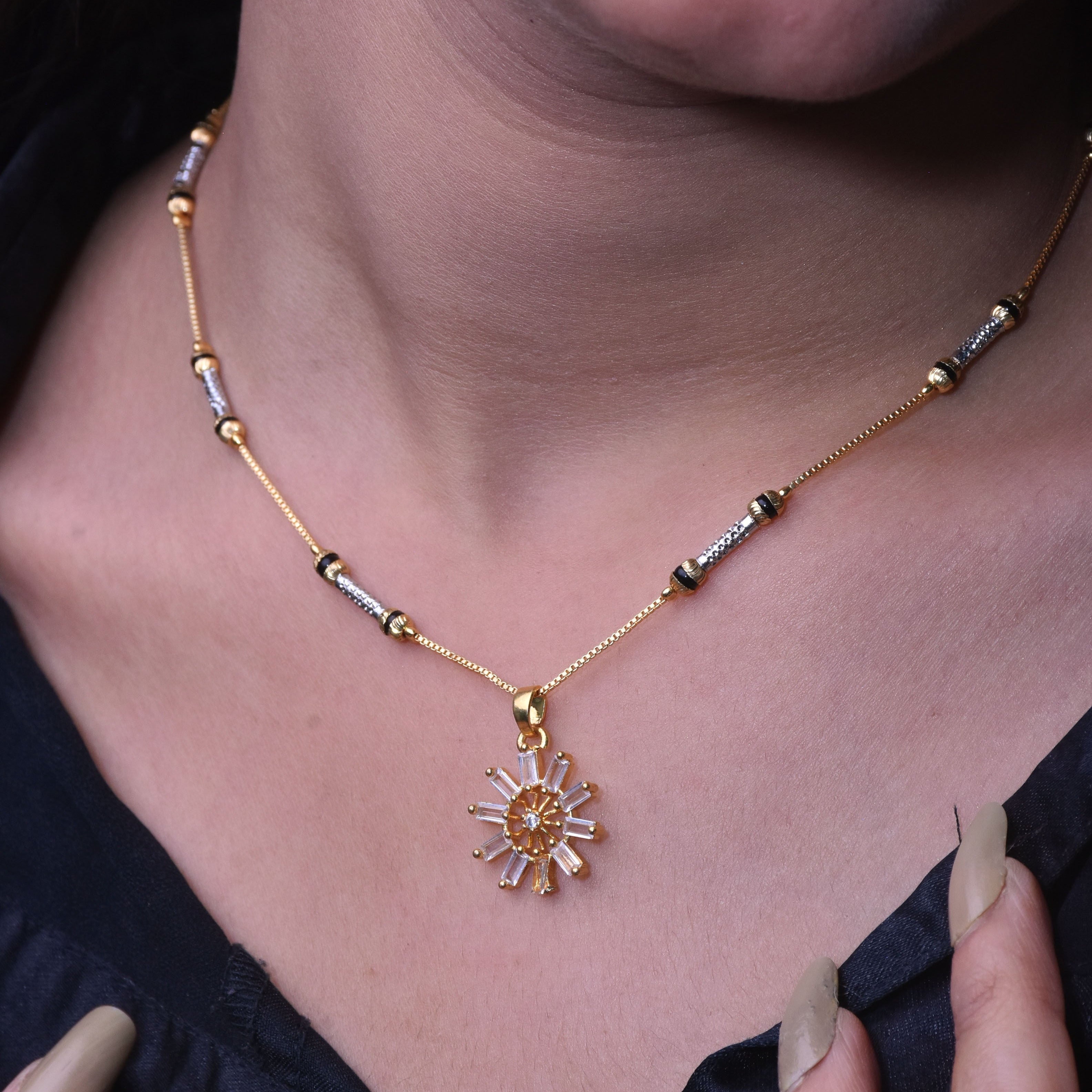 Sunflower Gold Plated Mangalsutra